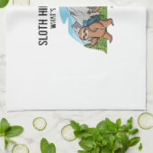 Funny Sloth Wandern Klassischer T - Shirt_6 Geschirrtuch (Gefaltet)