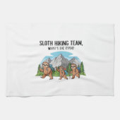 Funny Sloth Wandern Klassischer T - Shirt_6 Geschirrtuch (Horizontal)