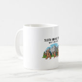 Funny Sloth Wandern Klassischer T - Shirt_6 Kaffeetasse (Vorderseite Links)