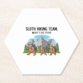 Funny Sloth Wandern Klassischer T - Shirt_6 Untersetzer (Vorderseite)