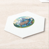 Funny Sloth Wandern Oversifizierter T - Shirt Untersetzer (angewinkelt)