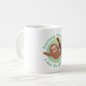 Funny Sloth, was immer Sie tun können, ich kann la Kaffeetasse (Vorderseite Links)