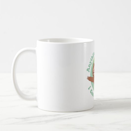 Funny Sloth, was immer Sie tun können, ich kann la Kaffeetasse (Links)