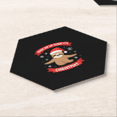 Funny Sloth weckte mich auf, als es Weihnachten We Untersetzer (angewinkelt)