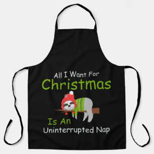 Funny Sloth Weihnachtsangebot Nickerchen Feiertag Schürze