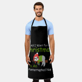 Funny Sloth Weihnachtsangebot Nickerchen Feiertag Schürze (Getragen)