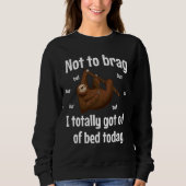 Funny Sloth Who Liebe Bed Sweatshirt (Vorderseite)