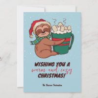 Funny Sloth Winter Holiday Frohe Weihnachten