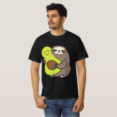 Funny Sloth With Avocado Vegan Cute Sloth Avocado  T-Shirt (Vorne ganz)
