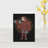 Funny Sloth Workout Gewichtheben Übungsym Ra Karte (Gelbe Blume)