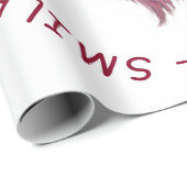 Funny Sloth Wrapping Paper Smile - Benutzerdefinie Geschenkpapier (Rolleneckpunkt)