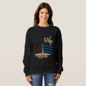 Funny Sloth Wrestler Flying Elbow Wrestling Sweatshirt (Vorne ganz)