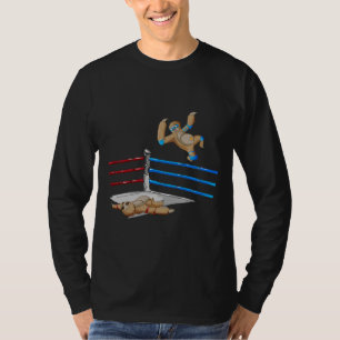 Funny Sloth Wrestler Flying Elbow Wrestling T-Shirt