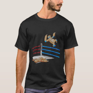 Funny Sloth Wrestler Flying Elbow Wrestling T-Shirt