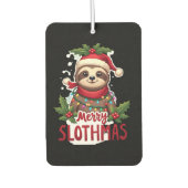 Funny Sloth Xmas Lights Merry Slothmas Sloth Chris Autolufterfrischer (Vorderseite)