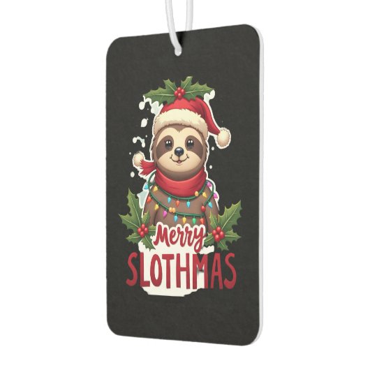 Funny Sloth Xmas Lights Merry Slothmas Sloth Chris Autolufterfrischer (Links)