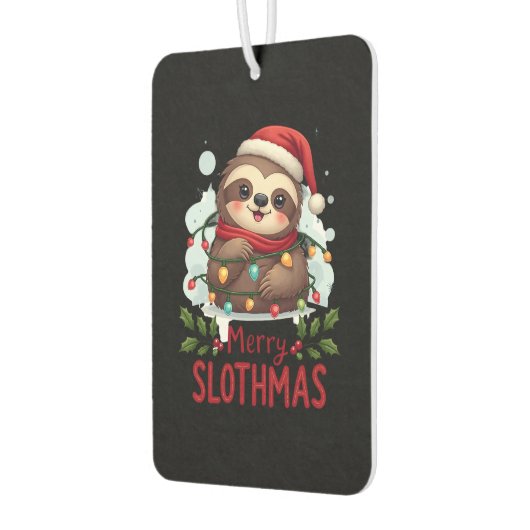 Funny Sloth Xmas Lights Merry Slothmas Sloth Chris Autolufterfrischer (Links)