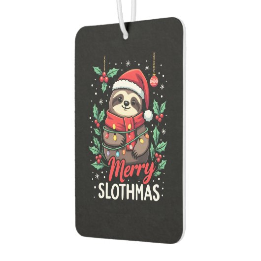 Funny Sloth Xmas Lights Merry Slothmas Sloth Chris Autolufterfrischer (Links)