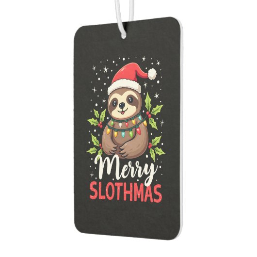 Funny Sloth Xmas Lights Merry Slothmas Sloth Chris Autolufterfrischer (Links)