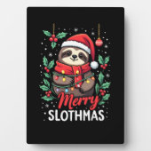 Funny Sloth Xmas Lights Merry Slothmas Sloth Chris Fotoplatte (Vorderseite)