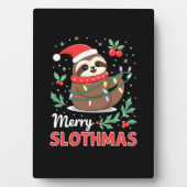 Funny Sloth Xmas Lights Merry Slothmas Sloth Chris Fotoplatte (Vorderseite)