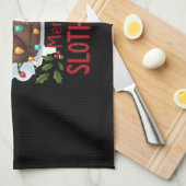 Funny Sloth Xmas Lights Merry Slothmas Sloth Chris Geschirrtuch (Viertel Falte)