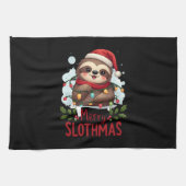Funny Sloth Xmas Lights Merry Slothmas Sloth Chris Geschirrtuch (Horizontal)