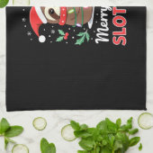 Funny Sloth Xmas Lights Merry Slothmas Sloth Chris Geschirrtuch (Gefaltet)