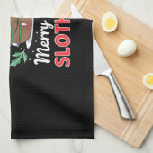 Funny Sloth Xmas Lights Merry Slothmas Sloth Chris Geschirrtuch (Viertel Falte)