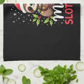 Funny Sloth Xmas Lights Merry Slothmas Sloth Chris Geschirrtuch (Gefaltet)
