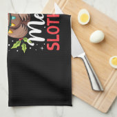 Funny Sloth Xmas Lights Merry Slothmas Sloth Chris Geschirrtuch (Viertel Falte)