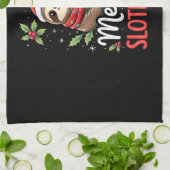 Funny Sloth Xmas Lights Merry Slothmas Sloth Chris Geschirrtuch (Gefaltet)