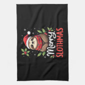 Funny Sloth Xmas Lights Merry Slothmas Sloth Chris Geschirrtuch (Vertikal)