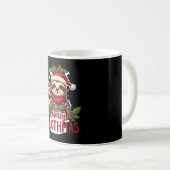Funny Sloth Xmas Lights Merry Slothmas Sloth Chris Kaffeetasse (VorderseiteRechts)