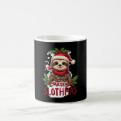 Funny Sloth Xmas Lights Merry Slothmas Sloth Chris Kaffeetasse (Mittel)