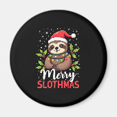 Funny Sloth Xmas Lights Merry Slothmas Sloth Chris Magnet (Vorne)
