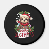 Funny Sloth Xmas Lights Merry Slothmas Sloth Chris Magnet (Vorne)