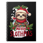 Funny Sloth Xmas Lights Merry Slothmas Sloth Chris Notizblock (Vorderseite)