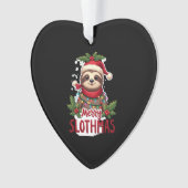 Funny Sloth Xmas Lights Merry Slothmas Sloth Chris Ornament (Vorderseite)