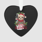 Funny Sloth Xmas Lights Merry Slothmas Sloth Chris Ornament (Vorderseite)