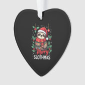 Funny Sloth Xmas Lights Merry Slothmas Sloth Chris Ornament (Vorderseite)