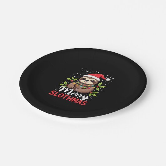 Funny Sloth Xmas Lights Merry Slothmas Sloth Chris Pappteller (Schrägansicht)