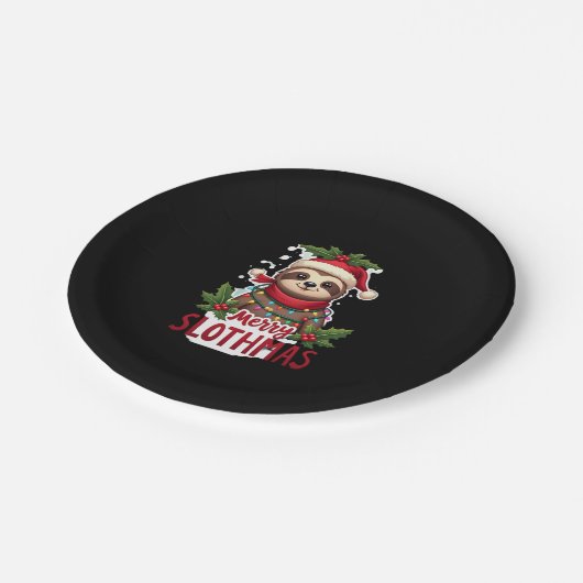 Funny Sloth Xmas Lights Merry Slothmas Sloth Chris Pappteller (Schrägansicht)