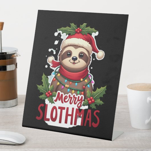 Funny Sloth Xmas Lights Merry Slothmas Sloth Chris Sockelschild (In Situ)