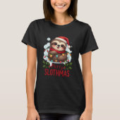 Funny Sloth Xmas Lights Merry Slothmas Sloth Chris T-Shirt (Vorderseite)
