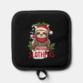 Funny Sloth Xmas Lights Merry Slothmas Sloth Chris Topflappen (Vorderseite)
