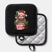 Funny Sloth Xmas Lights Merry Slothmas Sloth Chris Topflappen (Vorderseite/Rückseite)