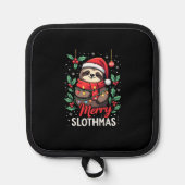 Funny Sloth Xmas Lights Merry Slothmas Sloth Chris Topflappen (Vorderseite)