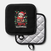 Funny Sloth Xmas Lights Merry Slothmas Sloth Chris Topflappen (Vorderseite/Rückseite)