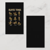 Funny Sloth Yoga Workout Wandern im Val Piora Visitenkarte (Vorne/Hinten)